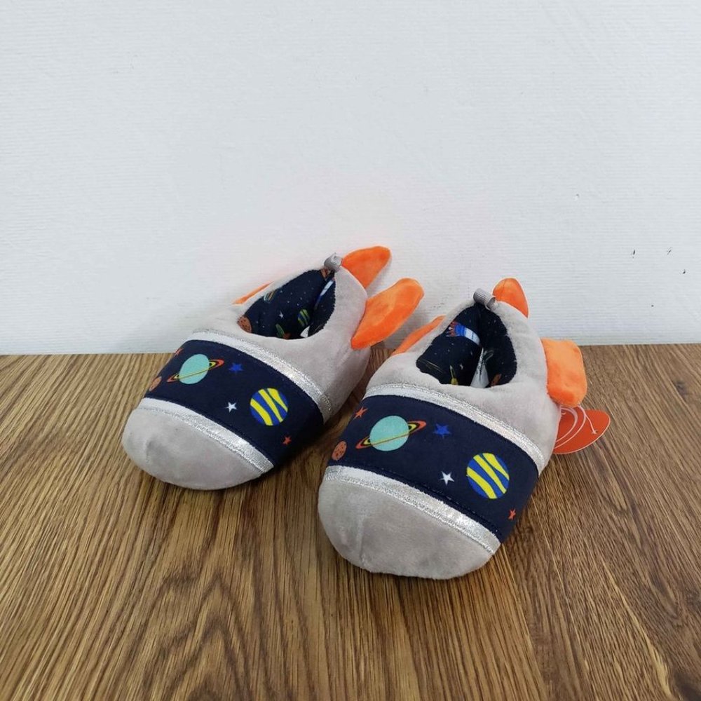 NWT Wonder Nation Toddler Boys Space Ship Slippers House Shoes